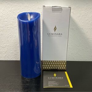 Luminara GENUINE Flameless Candle Light Royal Blue 3” x 8 3/4”